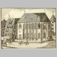Wasserkirche um 1700, Darstellung von Gerold Escher (Wikipedia).jpg